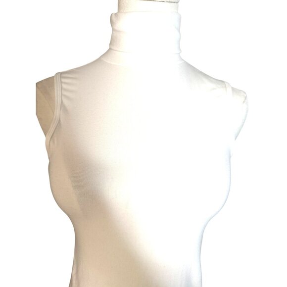 2/$30 Theory Small Petite White Sleeveless Turtleneck Top - Picture 6 of 10